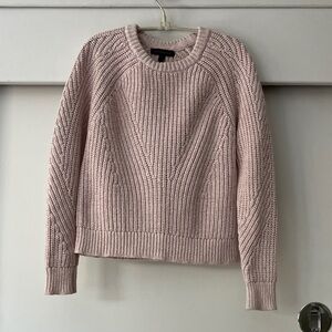 Women's Blush Pink Knit boxy cotton Sweater